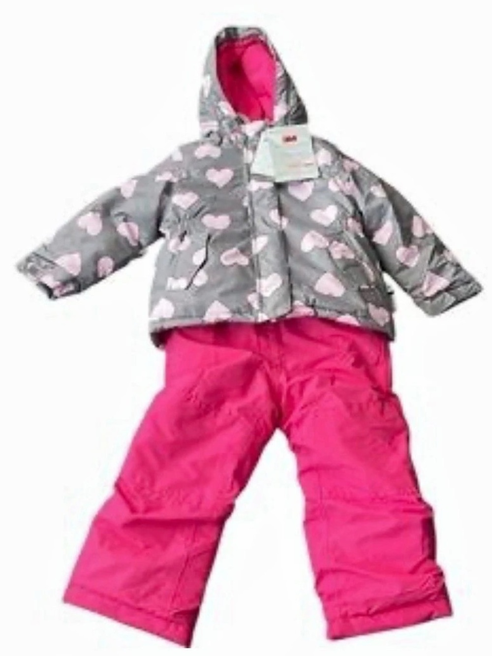 Jupa Girls 18mths Pink & Gray Snowsuit
